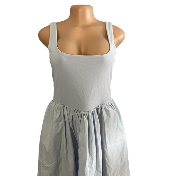 Sophie Rue Light Blue Square Neck A-line Dress - Picture 3 of 9